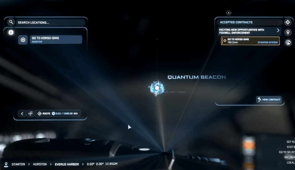 Early mission contract selection screen for a beginner-friendly job