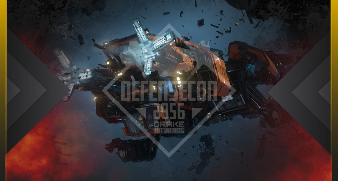 DefenseCon 2956 Argo Astronautics comm-link graphic with a large industrial sci-fi spacecraft in space